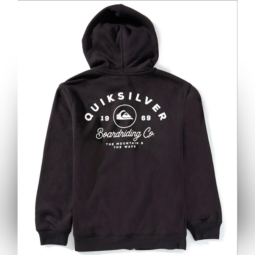 Quiksilver Big Boy's Long Sleeve Setter Zip Hoodie Jacket L 14/16 EUC